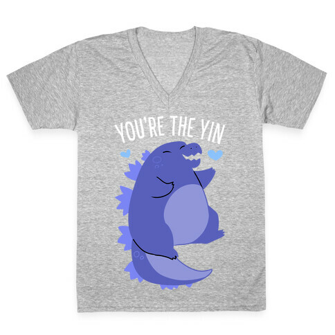 You're The Yin To My Yang (Godzilla) V-Neck Tee Shirt