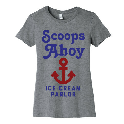 Scoops Ahoy Logo Parody Womens T-Shirt