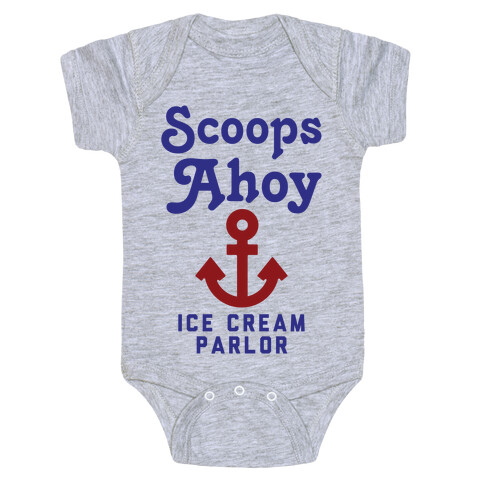 Scoops Ahoy Logo Parody Baby One-Piece