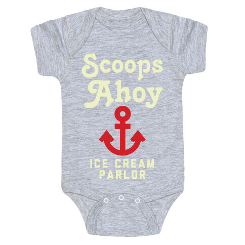 Scoops Ahoy Logo Parody Baby One-Piece