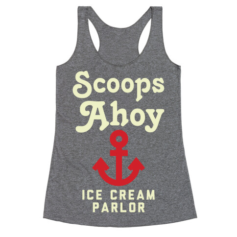 Scoops Ahoy Logo Parody Racerback Tank Top