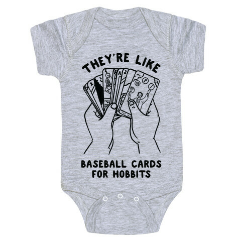 They're Like Baseball Cards for Hobbits Baby One-Piece