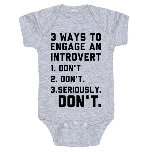 3 Ways to Engage in Introvert Don't Baby One-Piece