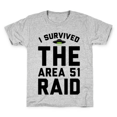 I Survived The Area 51 Raid Parody Kids T-Shirt