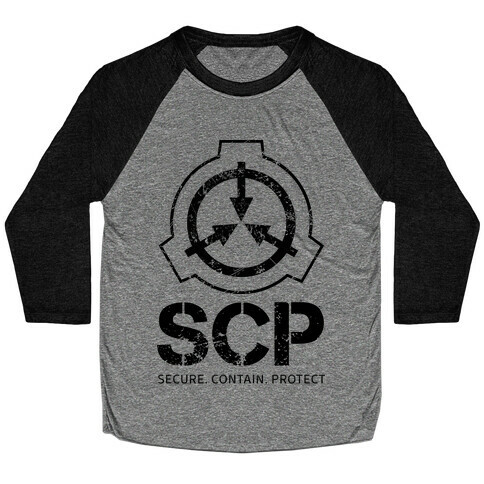 SCP Secure. Contain. Protect Baseball Tee