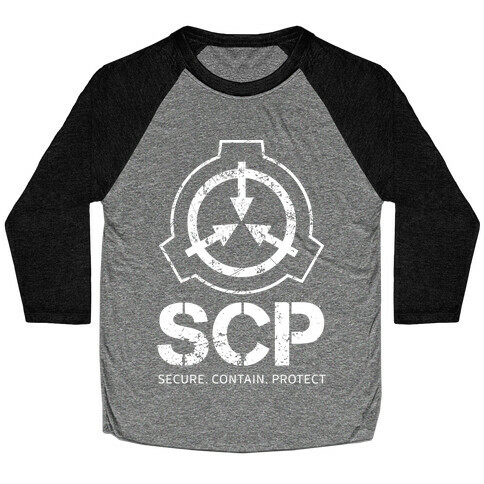 SCP Secure. Contain. Protect Baseball Tee