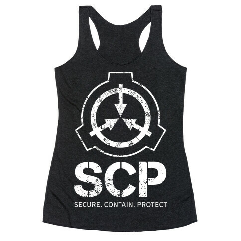 SCP Secure. Contain. Protect Racerback Tank Top