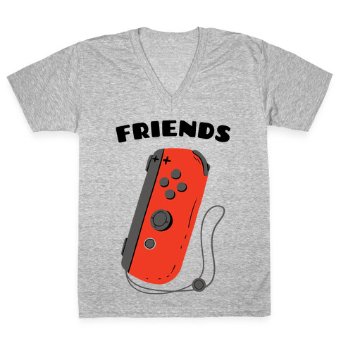 Best Friends Joycon Red V-Neck Tee Shirt