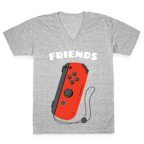 Best Friends Joycon Red V-Neck Tee Shirt