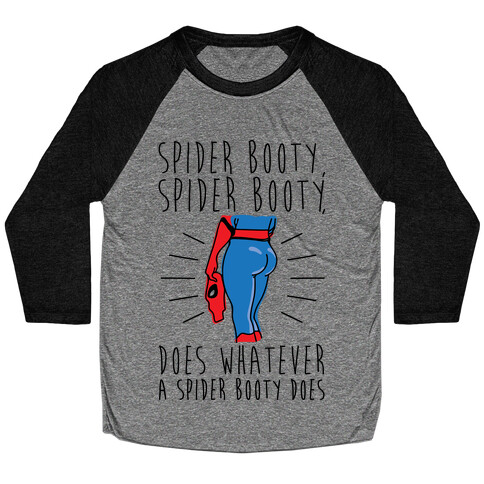 Spider Booty Parody Baseball Tee