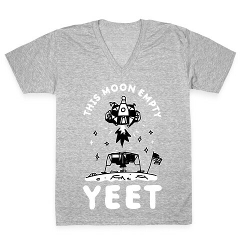 This Moon Empty YEET V-Neck Tee Shirt