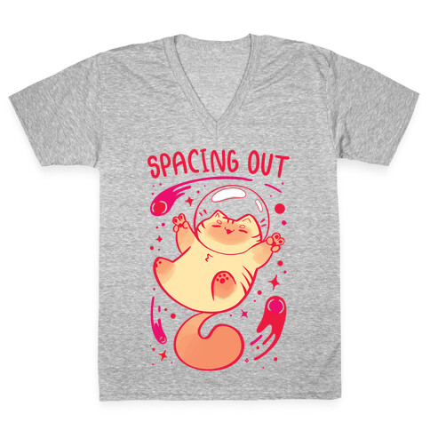 Spacing Out V-Neck Tee Shirt