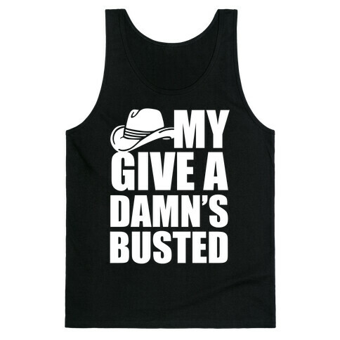 My Give a Damn's Busted White Print Tank Top