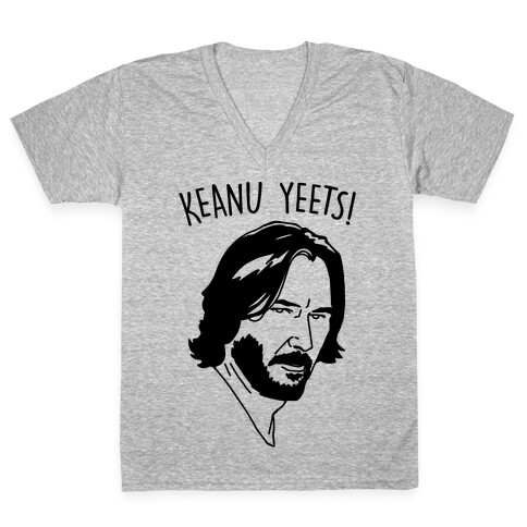 Keanu Yeets Parody V-Neck Tee Shirt