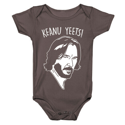 Keanu Yeets Parody White Print Baby One-Piece