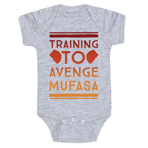 Training To Avenge Mufasa Parody White Print Baby One-Piece