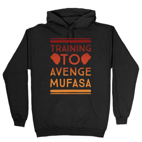 Training To Avenge Mufasa Parody White Print Hooded Sweatshirt