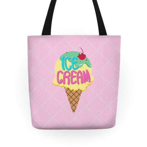 Pastel Ice Cream Cone Tote