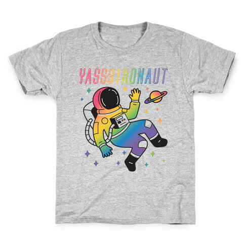 Yassstronaut LGBTQ Astronaut Kids T-Shirt