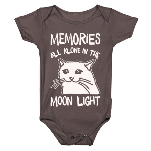 Memories All Alone In The Moonlight Parody White Print Baby One-Piece