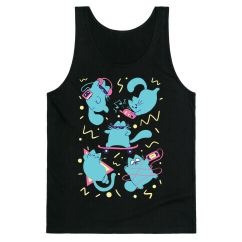 90's Cats Pattern Tank Top