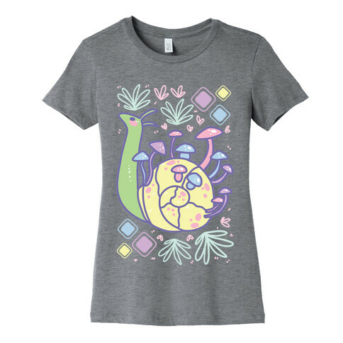 Pastel Mushroom Snail Womens T-Shirt