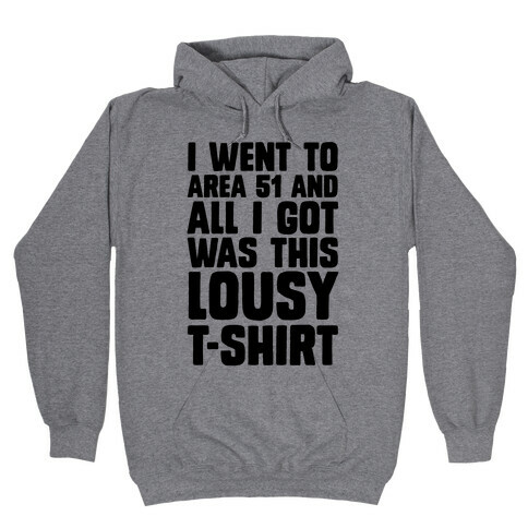 I Went To Area 51 And All I Got Was This Lousy T-Shirt Hooded Sweatshirt