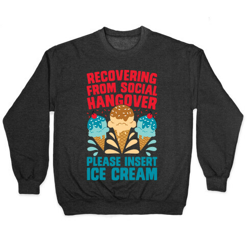 Recovering From Social Hangover, Please Insert Ice Cream Pullover