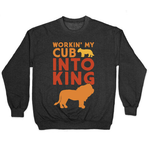 Workin' My Cub Into King White Print Pullover