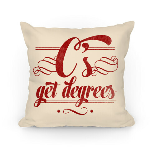 C's Get Degrees (Red) Pillow