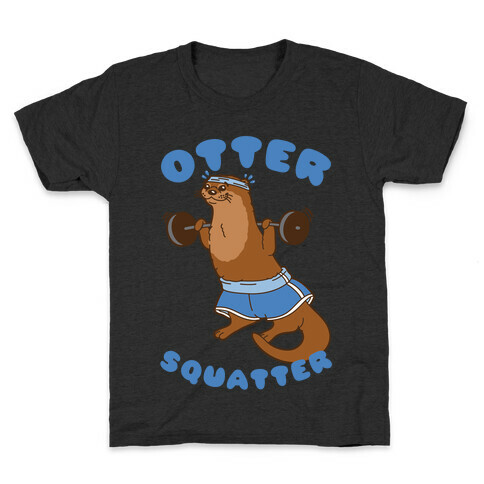 Otter Squatter White Print Kids T-Shirt