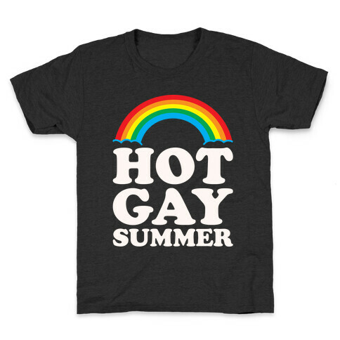 Hot Gay Summer Parody White Print Kids T-Shirt