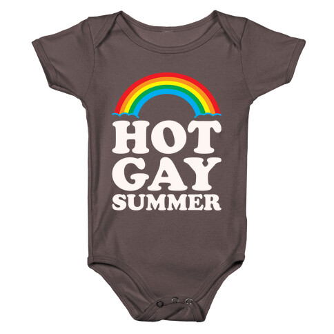 Hot Gay Summer Parody White Print Baby One-Piece