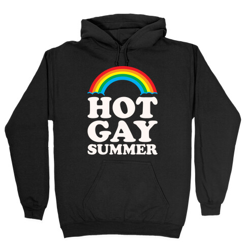 Hot Gay Summer Parody White Print Hooded Sweatshirt