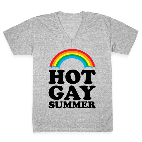 Hot Gay Summer Parody V-Neck Tee Shirt