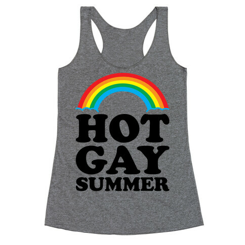 Hot Gay Summer Parody Racerback Tank Top