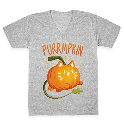 Purrmpkin V-Neck Tee Shirt