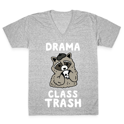 Drama Class Trash Racoon V-Neck Tee Shirt