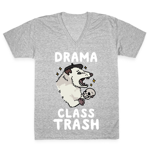 Drama Class Trash Opossum V-Neck Tee Shirt
