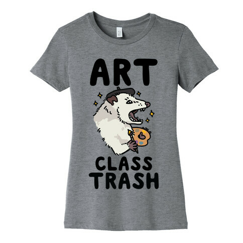 Art Class Trash Opossum Womens T-Shirt