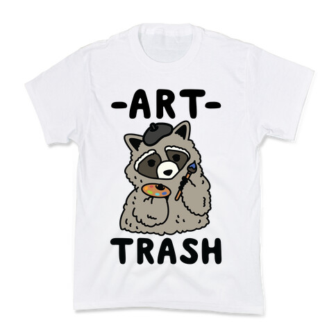 Art Trash Raccoon Kids T-Shirt