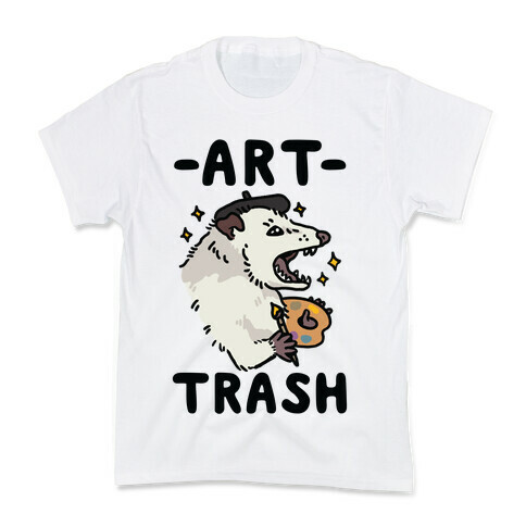 Art Trash Possum Kids T-Shirt