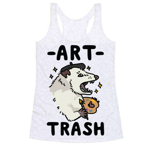 Art Trash Possum Racerback Tank Top