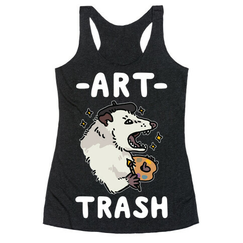 Art Trash Possum Racerback Tank Top