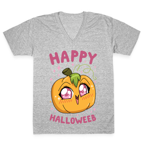 Happy Halloweeb V-Neck Tee Shirt