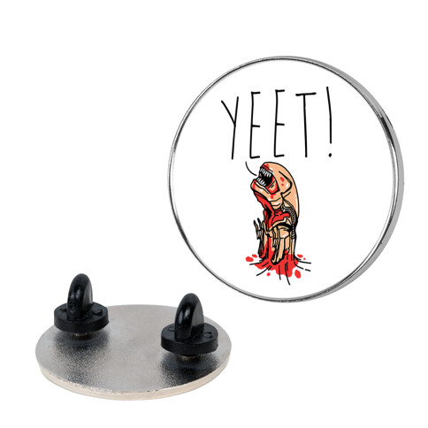 Yeet Alien Parody White Print Pin