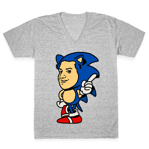 Sonic Ben Schwartz Parody V-Neck Tee Shirt