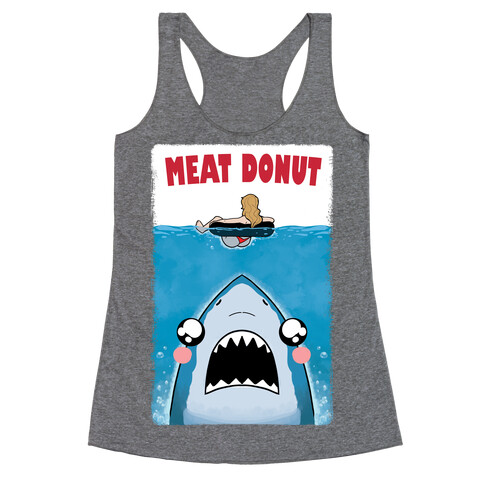 Meat Donut Jaws Parody Racerback Tank Top