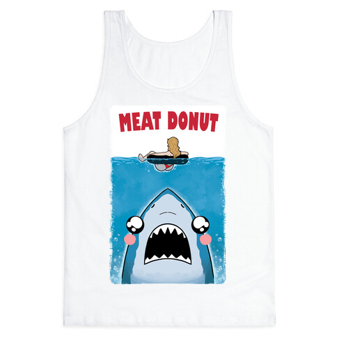 Meat Donut Jaws Parody Tank Top