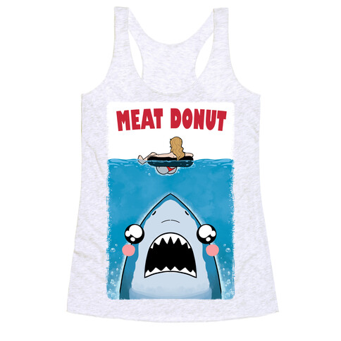 Meat Donut Jaws Parody Racerback Tank Top